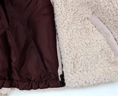 Kids ONLY rose brown/rose smoke teddy hooded overgangsjakke